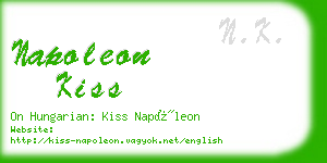 napoleon kiss business card